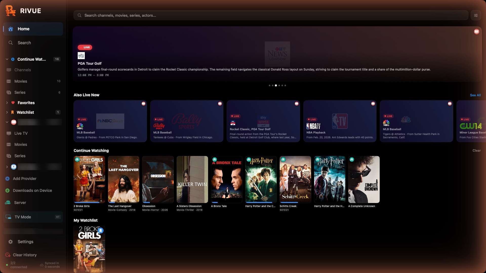 Rivue running on a Mac