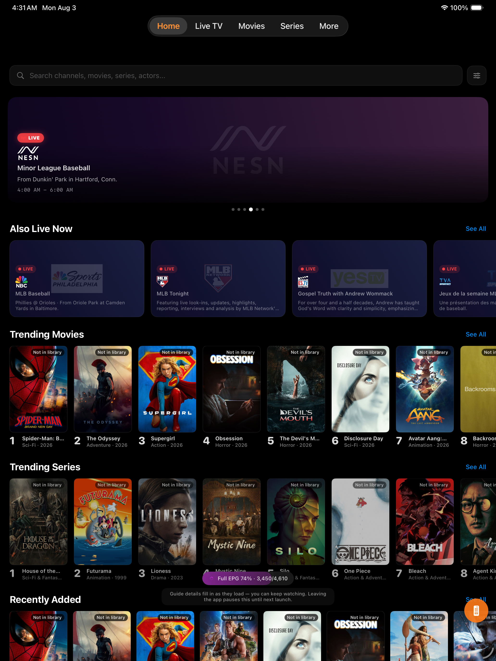 Rivue running on iPad